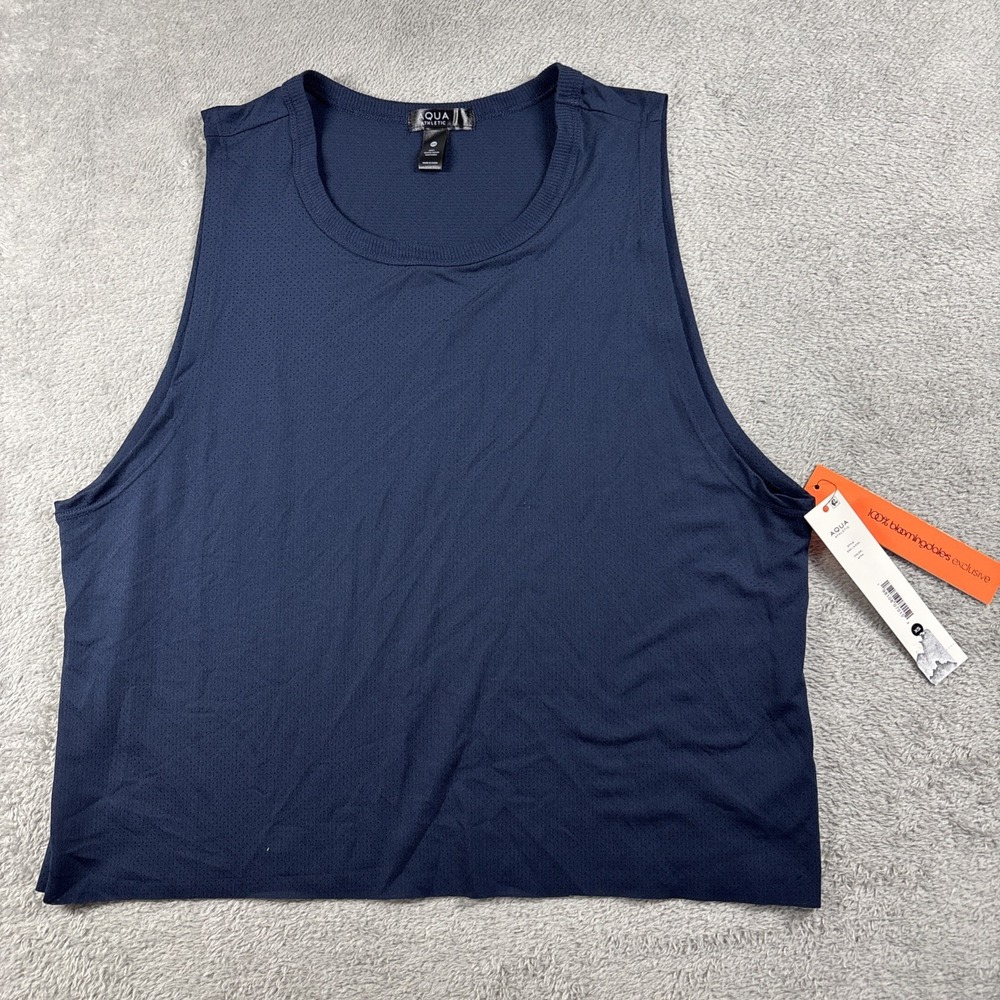 Aqua‎ Athletic Women's Mesh Tank Top Navy Size XS NWT